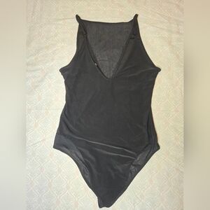 Forever 21 Bodysuit Mesh V Neck